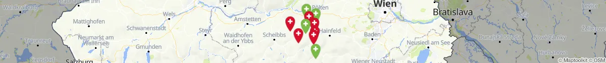 Kartenansicht für Apotheken-Notdienste in der Nähe von Kirchberg an der Pielach (Sankt Pölten (Land), Niederösterreich)